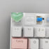 Personalized Cute Love Heart Keycap, Handmade OEM Profile Keycap for Mechanical Keyboard MX Switch (Green)