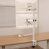 VIVO Steel Universal Full Motion Pole Mount Monitor Arm, Fits 17 to 32 inch Screens, Removable VESA Plate (White)