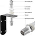 SO-239 3/8-24 L-Shape Universal CB Antenna Hood/Trunk Channel Wall Mount with Stud Compatible with Standard Threaded