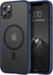 TENDLIN iPhone 11 Pro Max Case - Translucent Matte Hard Back, Soft Silicone Bumper, MagSafe Compatible (Blue)