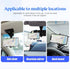 Car Phone Mount, ABS Cell Phone Holder for Car, 1400 Degree Rotation Dashboard Holder for 3 to 7 inches Smartphones