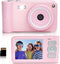 GCORDER Digital Camera,Pink Digital Camera for Kids Teens 3-18, 50MP FHD 1080P Compact