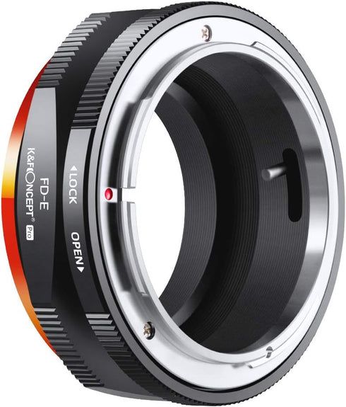 K&F Concept FD to E Mount Lens Adapter for Canon FD FL Mount Lens to E NEX Mount Cameras, Compatible with Sony