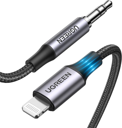 UGREEN 3.3FT Aux Cord for iPhone: MFi Certified Lightning to 3.5mm Audio Jack, compatible with iPhone 14 Pro