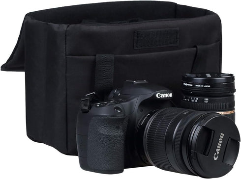 BOMKEE Camera Inserts - Padded Insert Liner for DSLR SLR Protective Bag, Waterproof Foldable Pouch for Lens Accessories