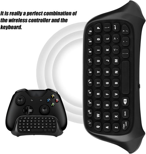 FOSA Chatpad Message Mini Game Keyboard with 2.4G Receiver, Keypad Chat Keyboard with Audio/Headset Jack for Game