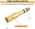 4 Pcs 6.35mm Male to 3.5mm Female Stereo Headphone Adapters, Gold Plate Audio Adapter Jack Plug for Headphones