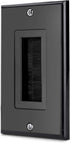 Brush Wall Plate Decora Style, Cable Pass Through Faceplate Insert for Wires, Single Gang Wall Socket
