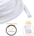 Self-Closing Split Braided Cable Organizer - Curly Cord Protector for Car and Computer Desk Wire Covers (White 1"-22ft)