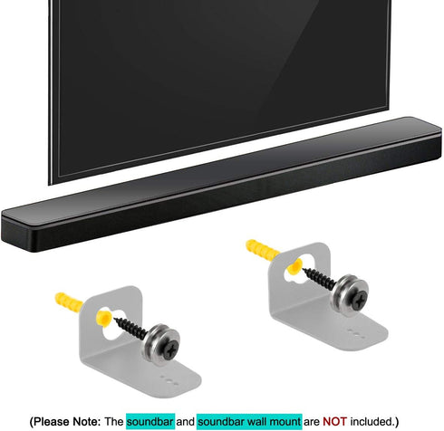 Soundbar Wall Mount Metal Hug Rings + Screws + Wall Anchors, Sturdy Hang Soundbar Wall Bracket Mounting Hardware Kit for Samsung HW-N950 HW-MS750 HW-MS751 HW-MS650 HWMS650 Subwoofer Speaker