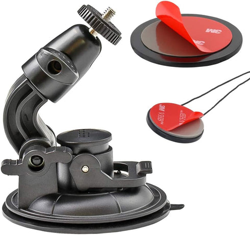 woleyi Windshield Dashboard DSLR Car Mount with Strong Suction Cup for Canon, Nikon, Sony, Olympus, Pentax, HeroFiber