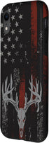 iPhone XR American Flag Whitetail Deer Buck Hunting USA FLAG Hunter Case