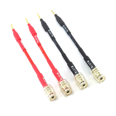 Flex Pin Banana Plugs to 4mm Female Banana Jack Speaker Audio Adapter for Spring Loaded Terminals Amplifier Speaker Sound Systems 4Pack1