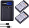 2Pack PS-BLS1 BLS 1 BLS1 BLS-1 Li-ion Batteries with LCD USB Charger for Olympus E-PL1, E-P1, E-P2, EP3