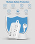European Travel Plug Adapter, US to Europe Plug Adapter with 3 AC Outlets and 3 USB, Type E/F