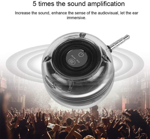 Cuifati Mini 3.5mm Plug Speaker, Soft HiFi Stereo Portable Plug in Speaker with 3.5mm Aux Audio Input for Cellphone,