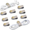 Cord Organizer, Cable Management USB Holder, Earbud Case, Wrap Headset Winder, Phone Earphone Clips Ties (Gray)