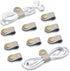 Cord Organizer, Cable Management USB Holder, Earbud Case, Wrap Headset Winder, Phone Earphone Clips Ties (Gray)