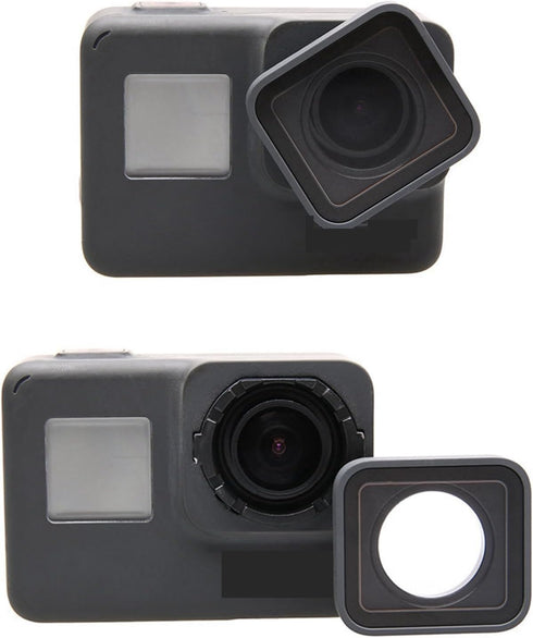 Replacement Lens Cover for Gopro Hero 5/6/7, Camera Anti-Scratch Protective Glass Lens Repair Parts Accessories Compatible for Gopro Hero 5 Hero 6 Hero 7 Black