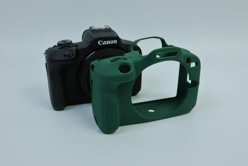 R100 Camera Case, BMAOLLONGB Fullbody Thin Lightweight Silicone Cover for Canon Eos R100, Green