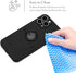 UEEBAI Slim Liquid Silicone Case for iPhone 13 Pro Max (6.7 inch) with 360 Rotatable Ring Holder Kickstand - Black