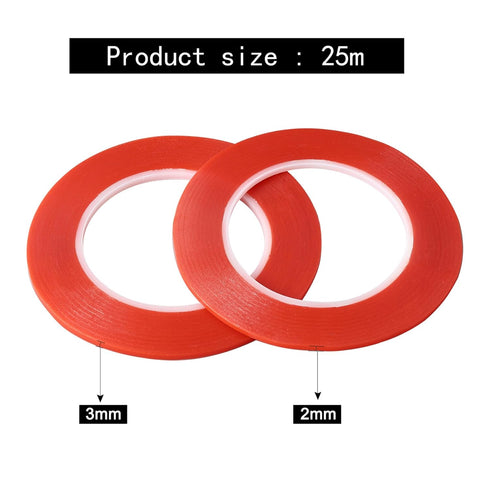 2 Rolls (2mm/3mm x 25m) LCD Repair Tape Phone Repair Tape LCD Touch Screen Repair Tape Phone Screen Adhesive Tape with and 1 Tweezers for Cell Phone, iPad, Tablets, Laptops, Camera
