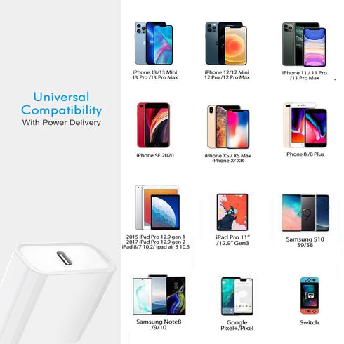 iPhone 15 14 13 Charger Block, 20W PD USB C Fast Charger Plug Type C Wall Charger