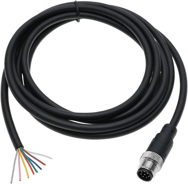 8 Pin M12 Sensor Connector Straight Aviation Cable Male to Male Waterproof Electrical Cable