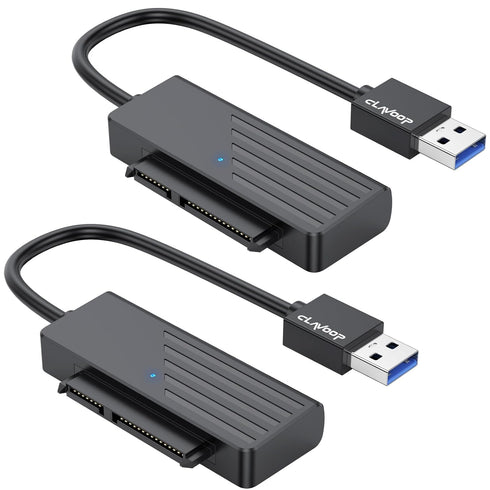 SATA to USB 3.0 Adapter 2 Pack, USB SATA III Hard Drive to USB Adapter Cable for 2.5 Inch SSD Data Transfer