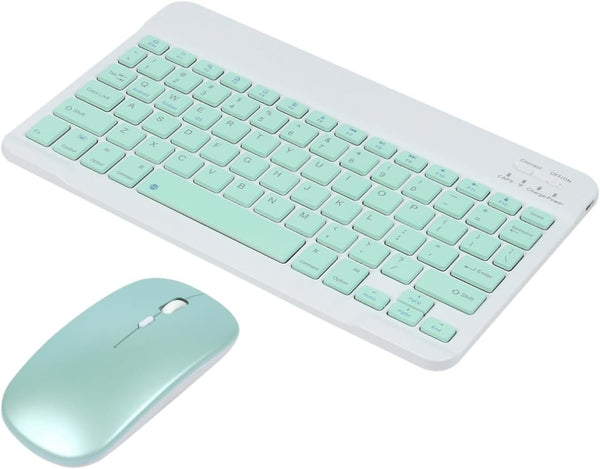 Bluetooth Keyboard and Mouse Combo, Ultra-Slim Portable Rechargeable Wireless Keyboard Set for iPad, Mac OS, Android,
