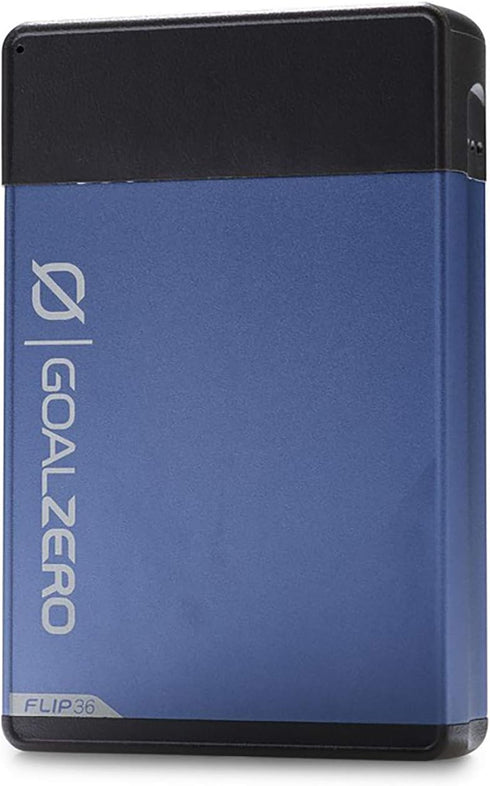 Goal Zero Flip 36 Portable Phone Charger, 10,050mAh/36Wh External Power Bank - Blue.