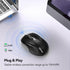 TECKNET Wireless Silent Mouse, Quiet Click, 2.4G Optical Mouse, 4000 DPI, for Laptop, Chromebook, Black