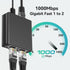 bliyee 2 1000Mbps RJ45 Cat5/6 Port Gigabit Ethernet Switch, Network Switch Adapter, Easy LAN Expansion for PC Router