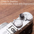 12mm VKO Wood Soft Shutter Release Button,Delicate Camera Shutter Button Concave Surface Black(Wood Grain Random)