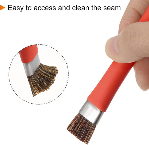 Double-Head Phone Motherboard IC Cleaning Brush, 12x15mm Bristles, Anti-Static ESD Brush Cleaner for Computer Phone, Red