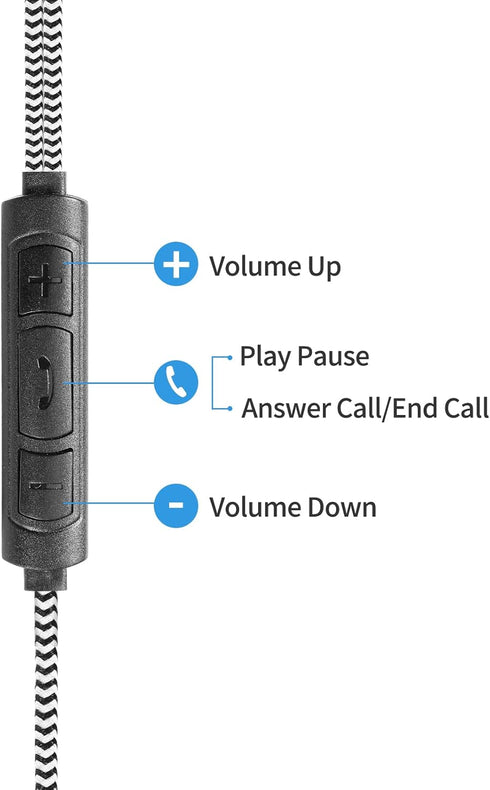 Ultra Thin Sleep Pillow Speakers with Mic & Control Button - Wired Headband Headphone Replacement for Comfort.