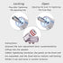 HiFi Banana Plugs Speaker Connectors, Screw Locking Rhodium Plated Banana Connector Jack for Speaker Cable