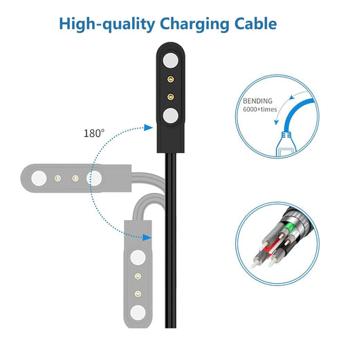 ID208, GTX20, IDW13/15/16/17, IDW19/20/25/26/28 3.3 VeryFit Smartwatch Charger, Fit for and More, Replacement Magnetic