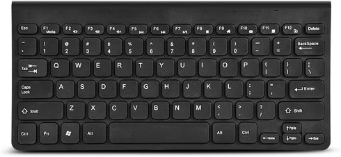 Mini Wired Keyboard and Mouse Set Compact Size, Light Weight, Ultra-Thin Design USB Keyboard Optical Mouse Combo for PC Laptop(Black)