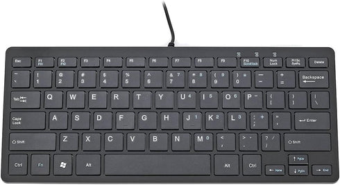 iKKEGOL USB Mini Slim Wired 78 Key Small Super Thin Compact Keyboard for Desktop Laptop PC Win 7 Mac (Black)
