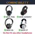 SOULWIT Replacement Earpads for Sony MDR-7506, MDR-V6, MDR-V7, MDR-CD900ST Headphones, Black Cushions with Foam