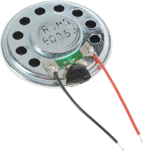 YXQ 0.5W 8 Ohm Micro Internal Speaker, 30mm Dia Round Metal Shell with Wire for PC Laptop DVD/EVD (4Pcs)
