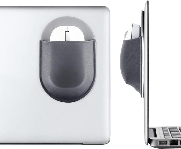 Epessa Universal Stick-On Mouse Pouch, Reusable Adhesive Mouse Holder for Wireless Mouse