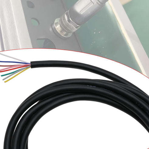 8 Pin M12 Sensor Connector Straight Aviation Cable Male to Male Waterproof Electrical Cable