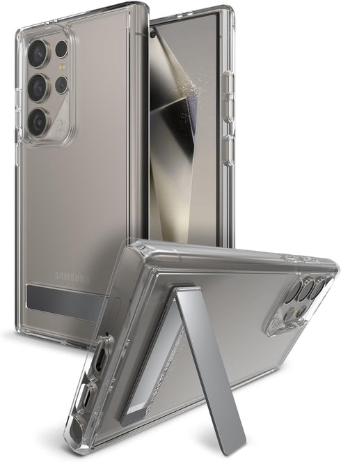 ZAGG Crystal Palace Case for Samsung Galaxy S24 Ultra - Ultra-Slim, Kickstand, 13ft Drop Resistant, Eco-Friendly, Clear