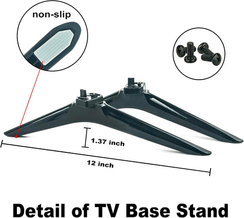 Beyution 58R6E3 TV Stand Legs fit for Hisense TV - Replacement Legs with Screws and Anti-Slip Pad