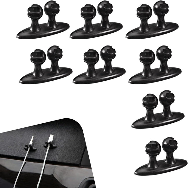 Foelony 8 PCS Cable Clips, Self-Adhesive Cord Organizer Holders, Multi-Functional Wire Organizer Holder,
