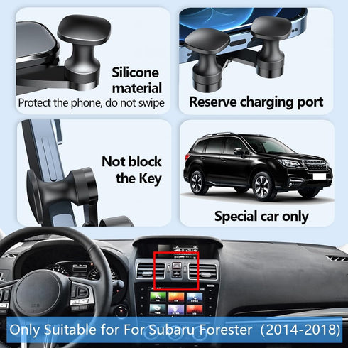 LUNQIN 2014 2015 2016 2017 2018 Car Phone Holder Mount for Subaru Forester Auto Accessories Interior Decoration Mobile
