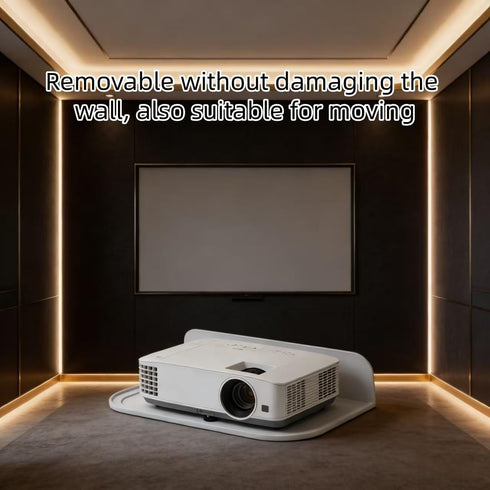 Dlmlemu Setup, Drill-Free Wall-Mounted Projector Stand, Universal Foldable Projector Bracket, Strong Adhesive Projector