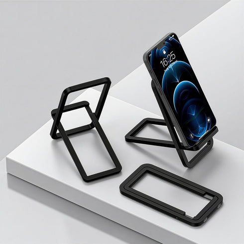 LEBUWOQ 1 Pack 17 16 15 14 13 12 11 (1) Portable Phone Stand for Desk, Cell Phone Stand Foldable Aluminum Cell Phone